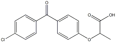 2-[4-(4-chlorobenzoyl)phenoxy]propanoic acid Struktur