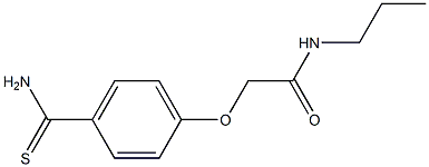 2-[4-(aminocarbonothioyl)phenoxy]-N-propylacetamide Struktur