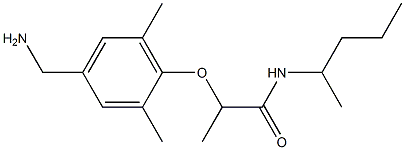 2-[4-(aminomethyl)-2,6-dimethylphenoxy]-N-(pentan-2-yl)propanamide Struktur