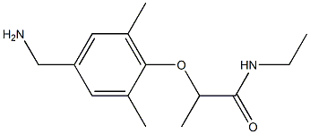 2-[4-(aminomethyl)-2,6-dimethylphenoxy]-N-ethylpropanamide Struktur