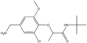 2-[4-(aminomethyl)-2-chloro-6-methoxyphenoxy]-N-tert-butylpropanamide Struktur