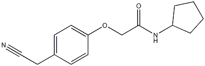 2-[4-(cyanomethyl)phenoxy]-N-cyclopentylacetamide Struktur