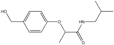 2-[4-(hydroxymethyl)phenoxy]-N-(2-methylpropyl)propanamide Struktur