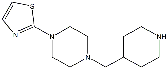 2-[4-(piperidin-4-ylmethyl)piperazin-1-yl]-1,3-thiazole Struktur