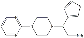 2-[4-(pyrimidin-2-yl)piperazin-1-yl]-2-(thiophen-3-yl)ethan-1-amine Struktur