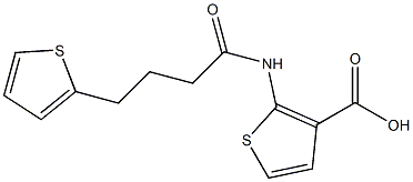 2-[4-(thiophen-2-yl)butanamido]thiophene-3-carboxylic acid Struktur