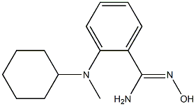 2-[cyclohexyl(methyl)amino]-N'-hydroxybenzene-1-carboximidamide Struktur