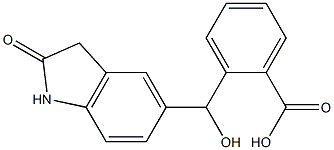 2-[hydroxy(2-oxo-2,3-dihydro-1H-indol-5-yl)methyl]benzoic acid Struktur