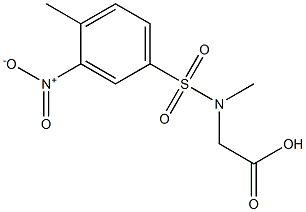 2-[methyl(4-methyl-3-nitrobenzene)sulfonamido]acetic acid Struktur