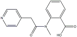 2-[methyl(pyridin-4-ylacetyl)amino]benzoic acid Struktur