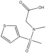 2-[N-methyl-1-(thiophen-3-yl)acetamido]acetic acid Struktur