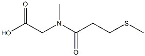 2-[N-methyl-3-(methylsulfanyl)propanamido]acetic acid Struktur