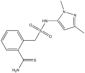 2-{[(1,3-dimethyl-1H-pyrazol-5-yl)sulfamoyl]methyl}benzene-1-carbothioamide Struktur