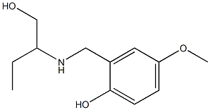 2-{[(1-hydroxybutan-2-yl)amino]methyl}-4-methoxyphenol Struktur