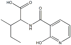 2-{[(2-hydroxypyridin-3-yl)carbonyl]amino}-3-methylpentanoic acid Struktur