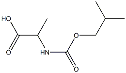 2-{[(2-methylpropoxy)carbonyl]amino}propanoic acid Struktur