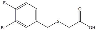 2-{[(3-bromo-4-fluorophenyl)methyl]sulfanyl}acetic acid Struktur