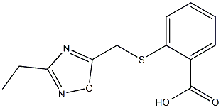 2-{[(3-ethyl-1,2,4-oxadiazol-5-yl)methyl]thio}benzoic acid Struktur