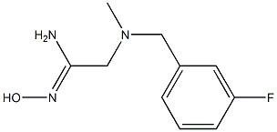 2-{[(3-fluorophenyl)methyl](methyl)amino}-N'-hydroxyethanimidamide Struktur