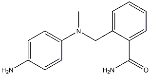 2-{[(4-aminophenyl)(methyl)amino]methyl}benzamide Struktur