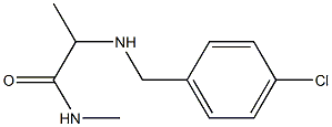 2-{[(4-chlorophenyl)methyl]amino}-N-methylpropanamide Struktur