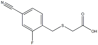 2-{[(4-cyano-2-fluorophenyl)methyl]sulfanyl}acetic acid Struktur