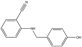 2-{[(4-hydroxyphenyl)methyl]amino}benzonitrile Struktur