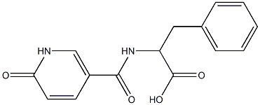 2-{[(6-oxo-1,6-dihydropyridin-3-yl)carbonyl]amino}-3-phenylpropanoic acid Struktur