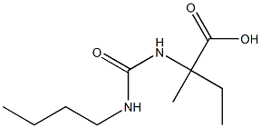 2-{[(butylamino)carbonyl]amino}-2-methylbutanoic acid Struktur