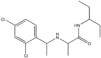 2-{[1-(2,4-dichlorophenyl)ethyl]amino}-N-(pentan-3-yl)propanamide Struktur