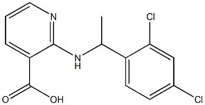 2-{[1-(2,4-dichlorophenyl)ethyl]amino}pyridine-3-carboxylic acid Struktur