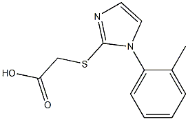 2-{[1-(2-methylphenyl)-1H-imidazol-2-yl]sulfanyl}acetic acid Struktur