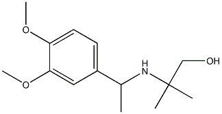 2-{[1-(3,4-dimethoxyphenyl)ethyl]amino}-2-methylpropan-1-ol Struktur