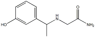 2-{[1-(3-hydroxyphenyl)ethyl]amino}acetamide Struktur