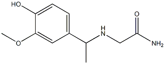 2-{[1-(4-hydroxy-3-methoxyphenyl)ethyl]amino}acetamide Struktur