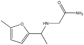 2-{[1-(5-methyl-2-furyl)ethyl]amino}acetamide Struktur