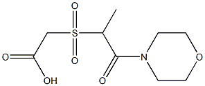 2-{[1-(morpholin-4-yl)-1-oxopropane-2-]sulfonyl}acetic acid Struktur