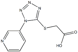 2-{[1-(pyridin-3-yl)-1H-1,2,3,4-tetrazol-5-yl]sulfanyl}acetic acid Struktur