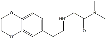 2-{[2-(2,3-dihydro-1,4-benzodioxin-6-yl)ethyl]amino}-N,N-dimethylacetamide Struktur