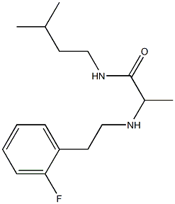 2-{[2-(2-fluorophenyl)ethyl]amino}-N-(3-methylbutyl)propanamide Struktur