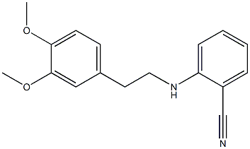 2-{[2-(3,4-dimethoxyphenyl)ethyl]amino}benzonitrile Struktur