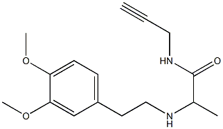 2-{[2-(3,4-dimethoxyphenyl)ethyl]amino}-N-(prop-2-yn-1-yl)propanamide Struktur