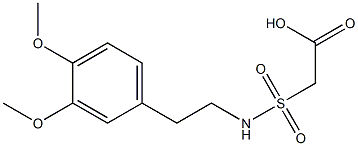 2-{[2-(3,4-dimethoxyphenyl)ethyl]sulfamoyl}acetic acid Struktur