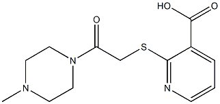 2-{[2-(4-methylpiperazin-1-yl)-2-oxoethyl]sulfanyl}pyridine-3-carboxylic acid Struktur