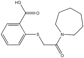 2-{[2-(azepan-1-yl)-2-oxoethyl]sulfanyl}benzoic acid Struktur