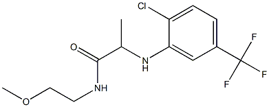 2-{[2-chloro-5-(trifluoromethyl)phenyl]amino}-N-(2-methoxyethyl)propanamide Struktur