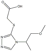 2-{[4-(1-methoxypropan-2-yl)-4H-1,2,4-triazol-3-yl]sulfanyl}acetic acid Struktur