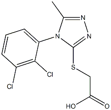 2-{[4-(2,3-dichlorophenyl)-5-methyl-4H-1,2,4-triazol-3-yl]sulfanyl}acetic acid Struktur