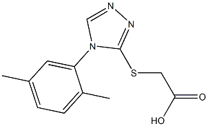 2-{[4-(2,5-dimethylphenyl)-4H-1,2,4-triazol-3-yl]sulfanyl}acetic acid Struktur