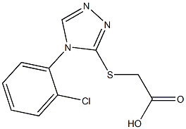 2-{[4-(2-chlorophenyl)-4H-1,2,4-triazol-3-yl]sulfanyl}acetic acid Struktur